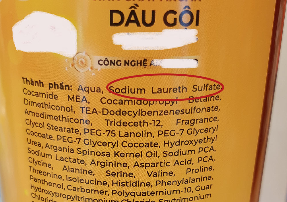 Dầu gội có chứa sulfate