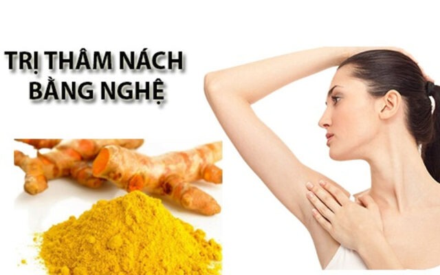 Nghệ tươi trị thâm nách