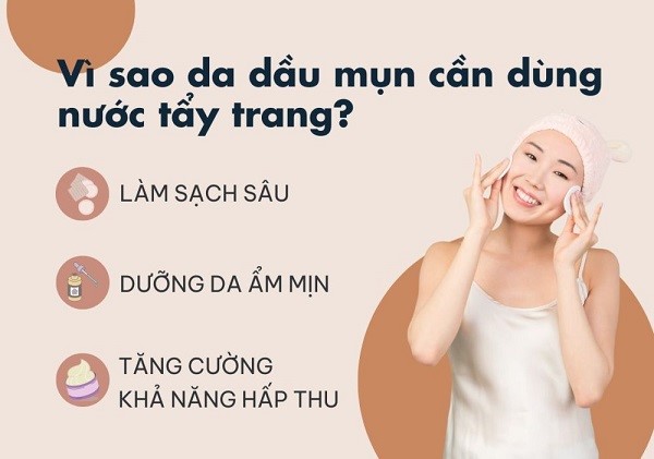 Da dầu cần dùng nước tẩy trang