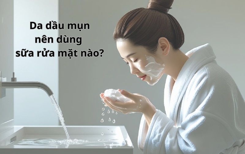 Da dầu mụn nên dùng sữa rửa mặt nào