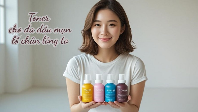 Da dầu mụn cần dùng toner