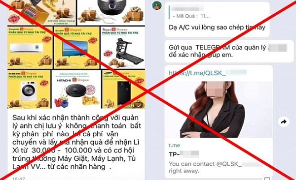 Lừa đảo tặng quà