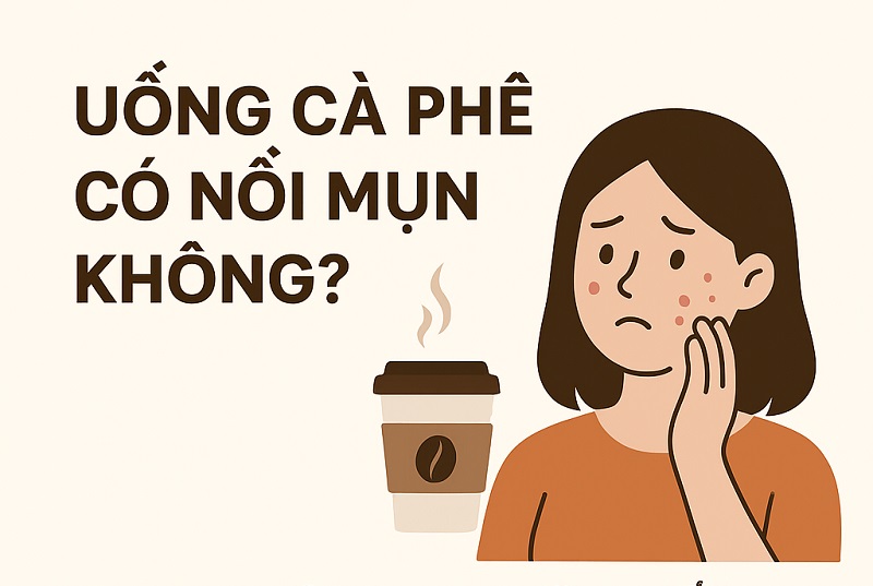 Uống cafe có nổi mụn không?