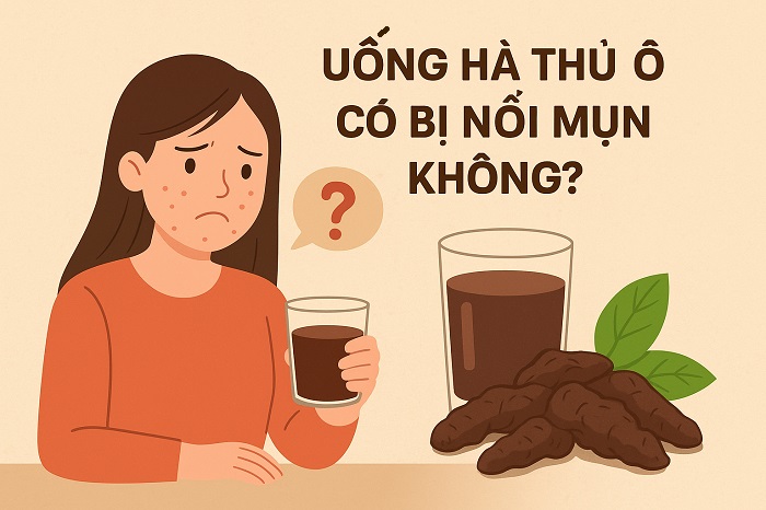 Uống hà thủ ô có bị nổi mụn không?