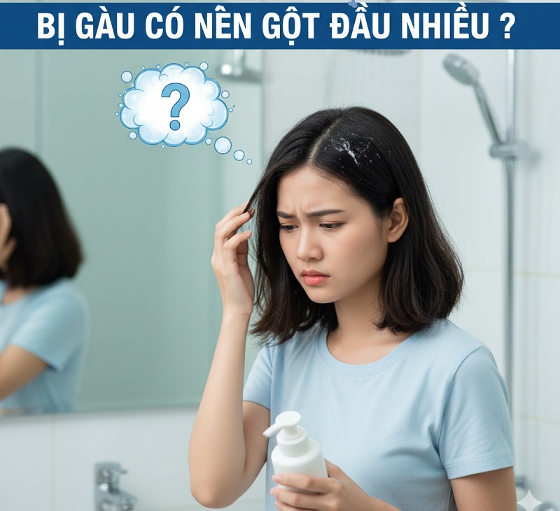 Bị gàu có nên gội đầu nhiều không?
