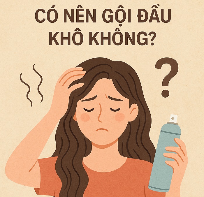 Có nên gội đầu khô không