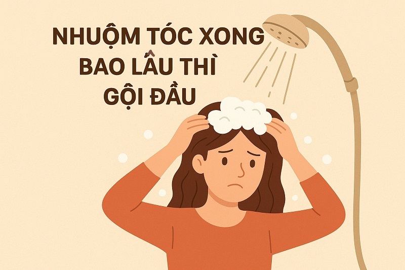 nhuộm tóc xong bao lâu thì gội đầu