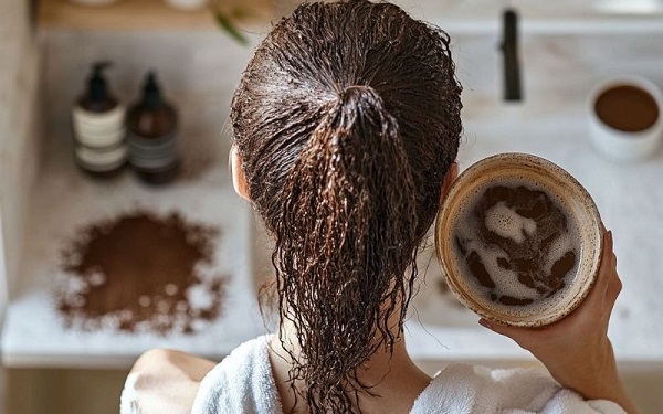 Dùng cà phê gội đầu đúng cách