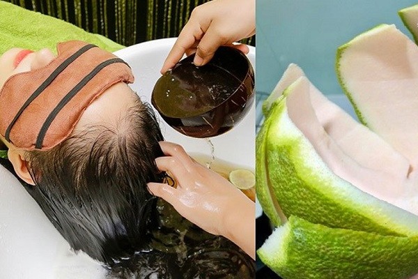 Gội đầu bằng vỏ bưởi
