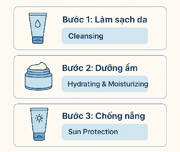 3 Bước skincare cơ bản