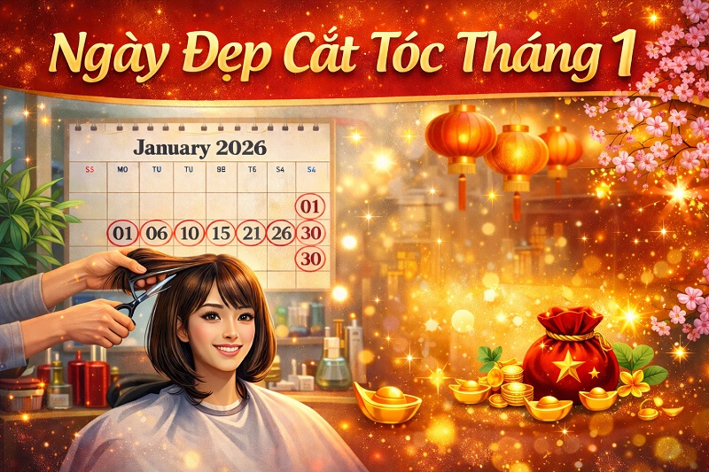 Ngày đẹp cắt tóc tháng 1/2026