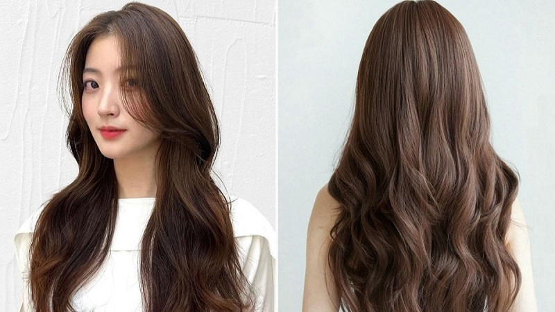 Kiểu tóc layer uốn sóng nhẹ giúp mái tóc thêm bồng bềnh