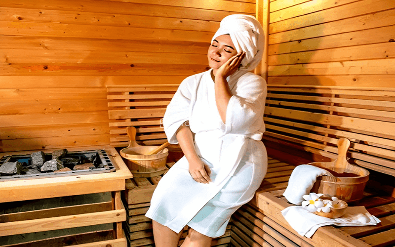 Xông hơi xong nhớ nghỉ ngơi trước khi gội đầu nhé