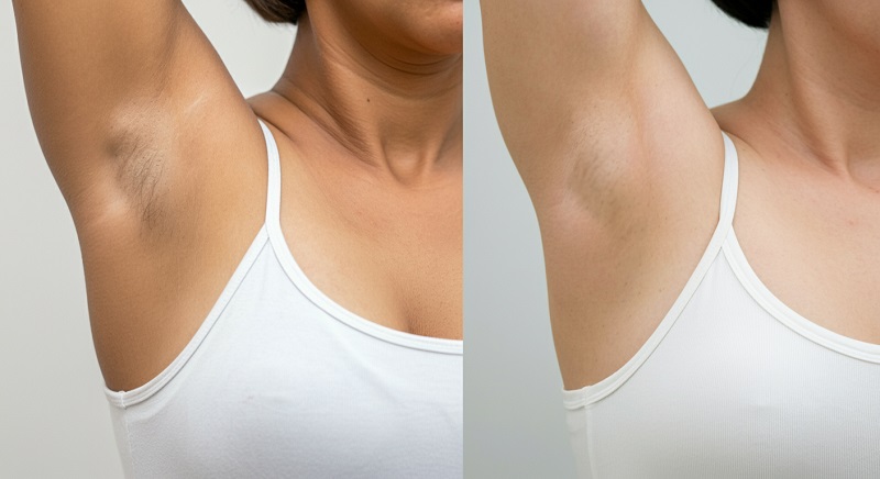 Hình ảnh trước và sau khi sử dụng trị thâm Nano Silver