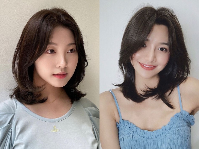 Rẽ ngôi lệch để tạo hiệu ứng khuôn mặt dài hơn